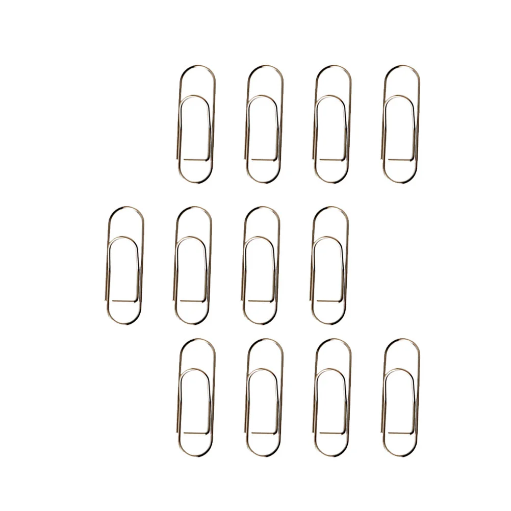 12pcs Metal Pen Holder Clips Multifunction Portable Paper Clip Hanging Pen Spring Clips paper clips file clamps