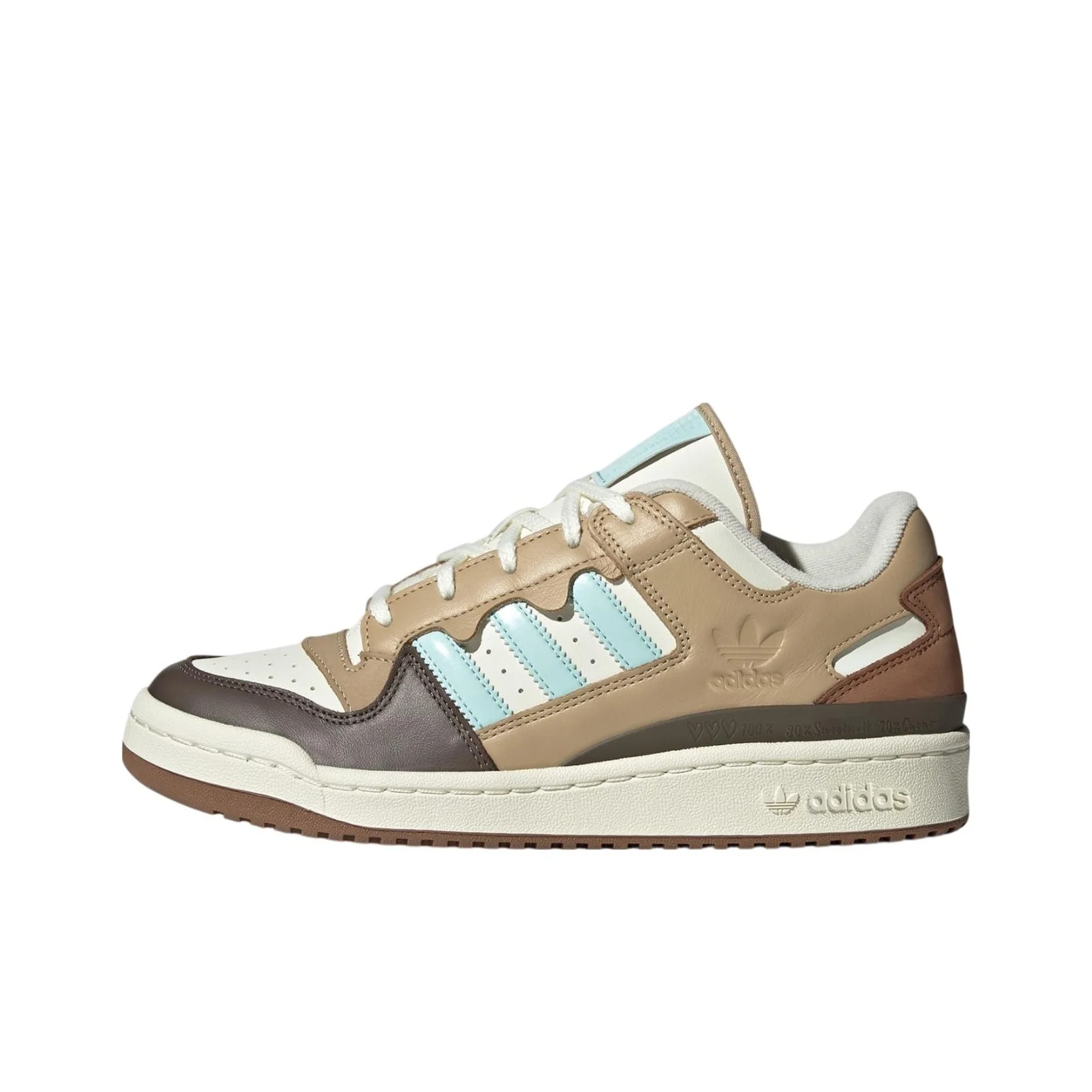 Adidas Originals FORUM Low top Skateboard Shoes Unisex Brown White JR8033