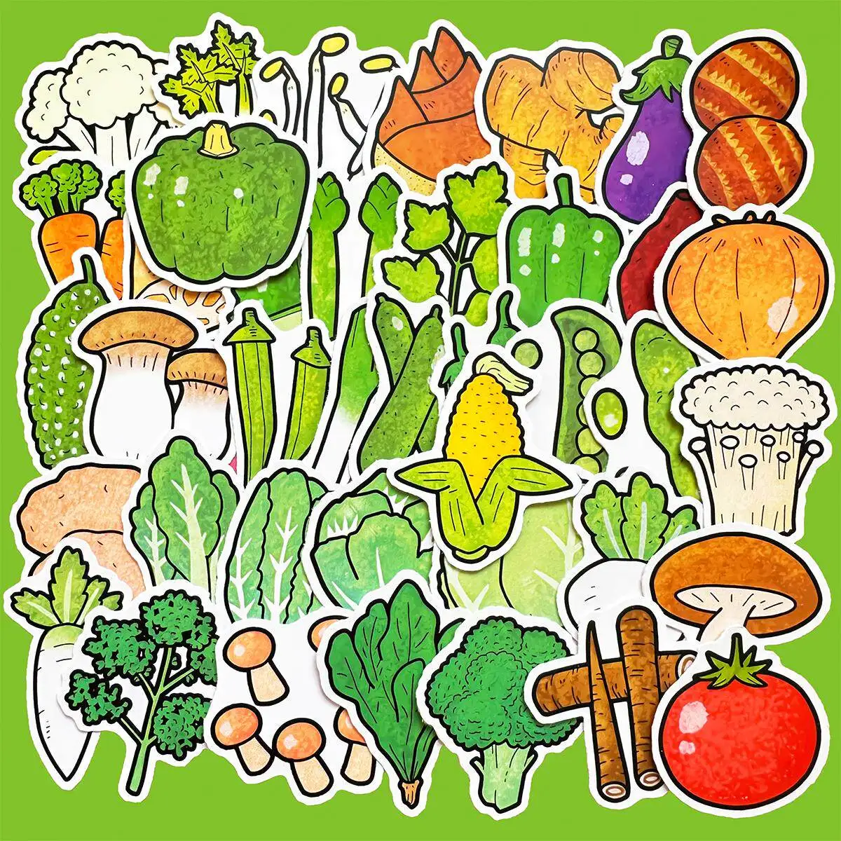 

Cartoon Vegetable Fruit Food Stickers Journal Planner Material DIY Decor for Notebook Phone Case Diary Scrapbook