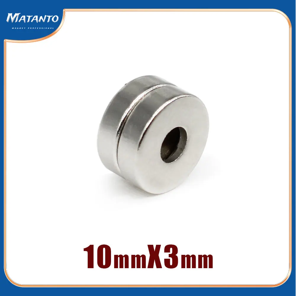 10/20/50/100/150/200/300PCS 10x3-3 Round Countersunk Neodymium Magnet 10x3 Hole 3mm N35 Powerful Strong Magnets 10*3-3 mm 10*3