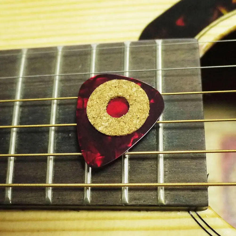 20Pcs Wooden Guitar Pick Grips Sweatproof Comfortable Thin Grip Pads for Stable Hold Improved Dexterity Live Performance Guitar
