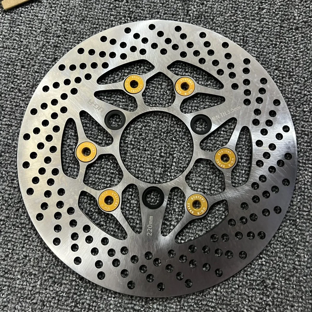 Universal 220mm Motorcycle Brake Disc Floating Disk Rotor Brake Universal 3 Hole Front Rear Wheel For Yamaha Honda Scooters