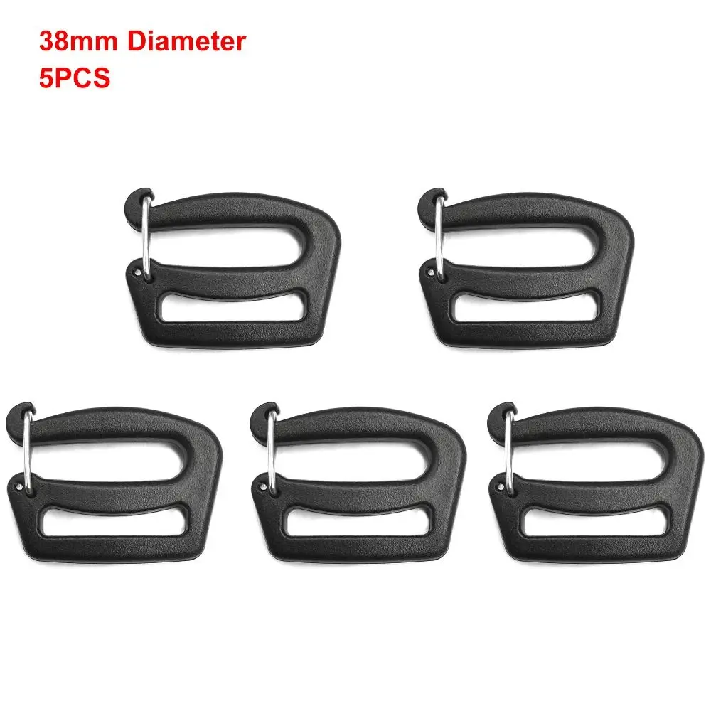 5/10pcs Durable Quick Release G Hook Black 26/38mm Webbing Buckles Adjustable Strap Buckle for Outdoor Luggage Sack Backpack