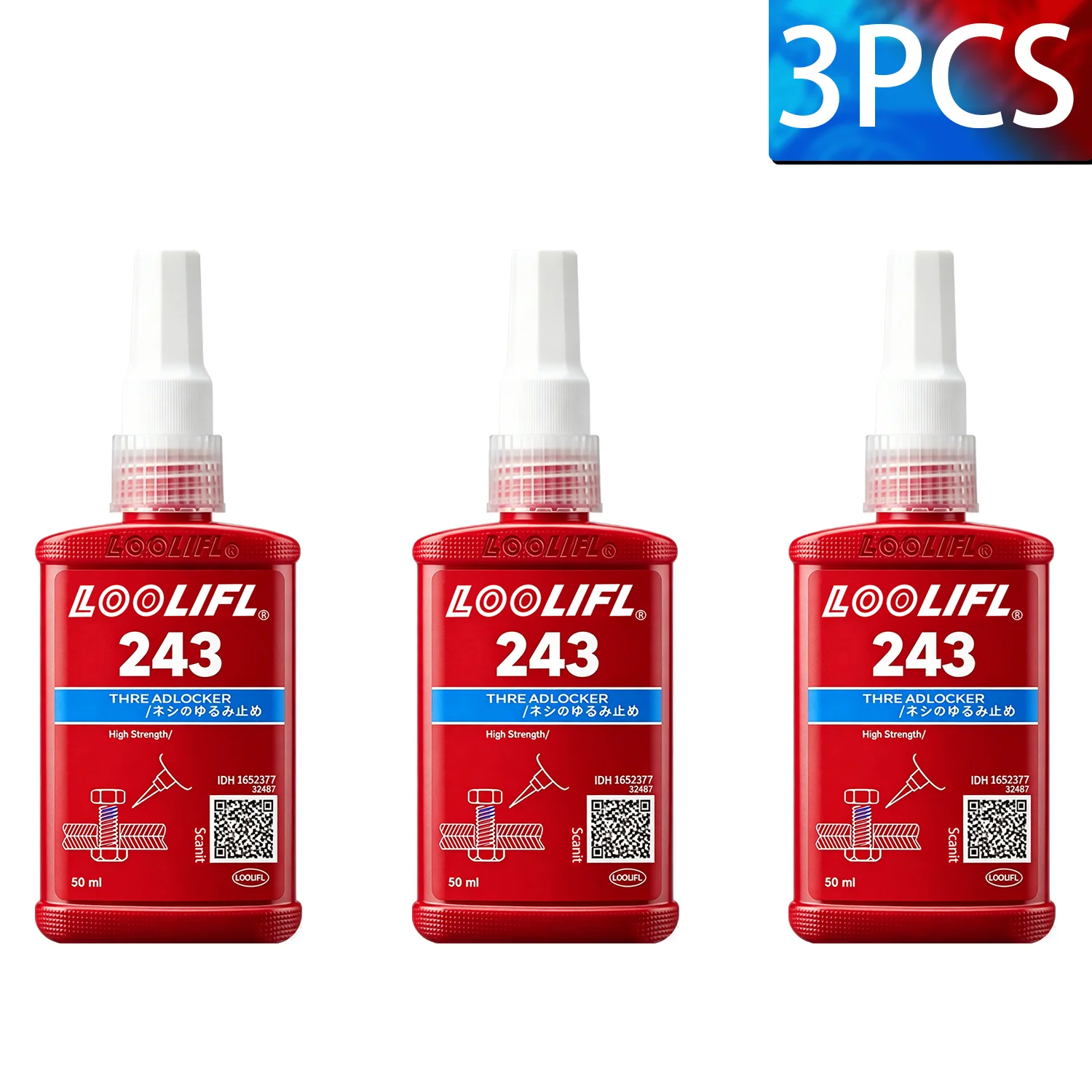 243 271 50g Anaerober Roter Schraubenkleber Schraubensicherung Gewindesicherung Stark Rutschfest Befestigungsgewinde-Sicherung Anti-Lose Hohe Festigkeit