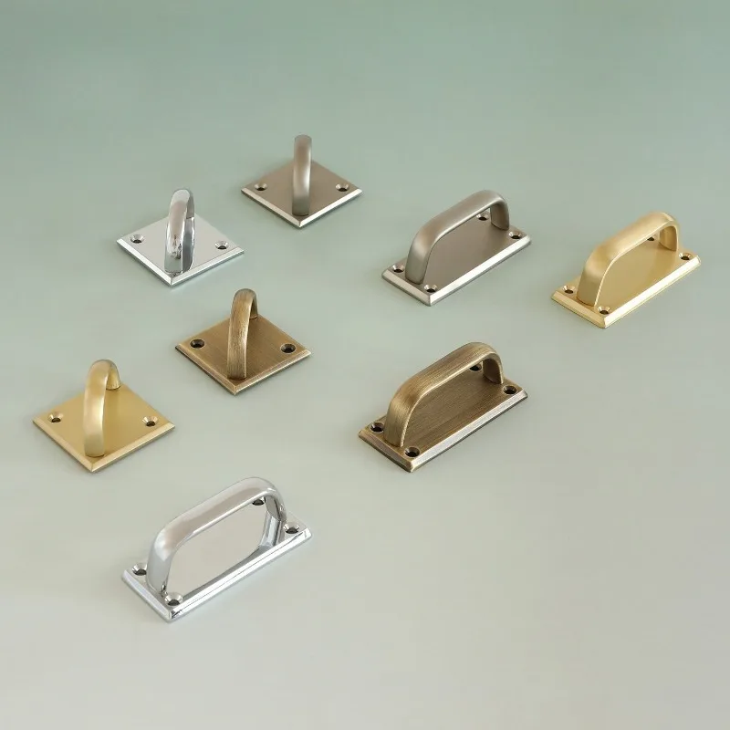 Brass new Chinese cupboard door handle titanium silver antique French wardrobe drawer door handle