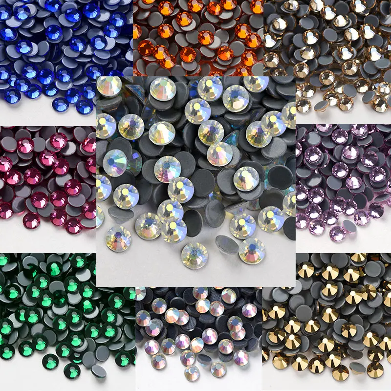 AAAA Quality DMC HotFix Rhinestones Ss6 Ss10 Ss16 Ss20 Ss30 Iron on Flatback Hot Fix Rhinestones for Sewing & Fabric Garment New