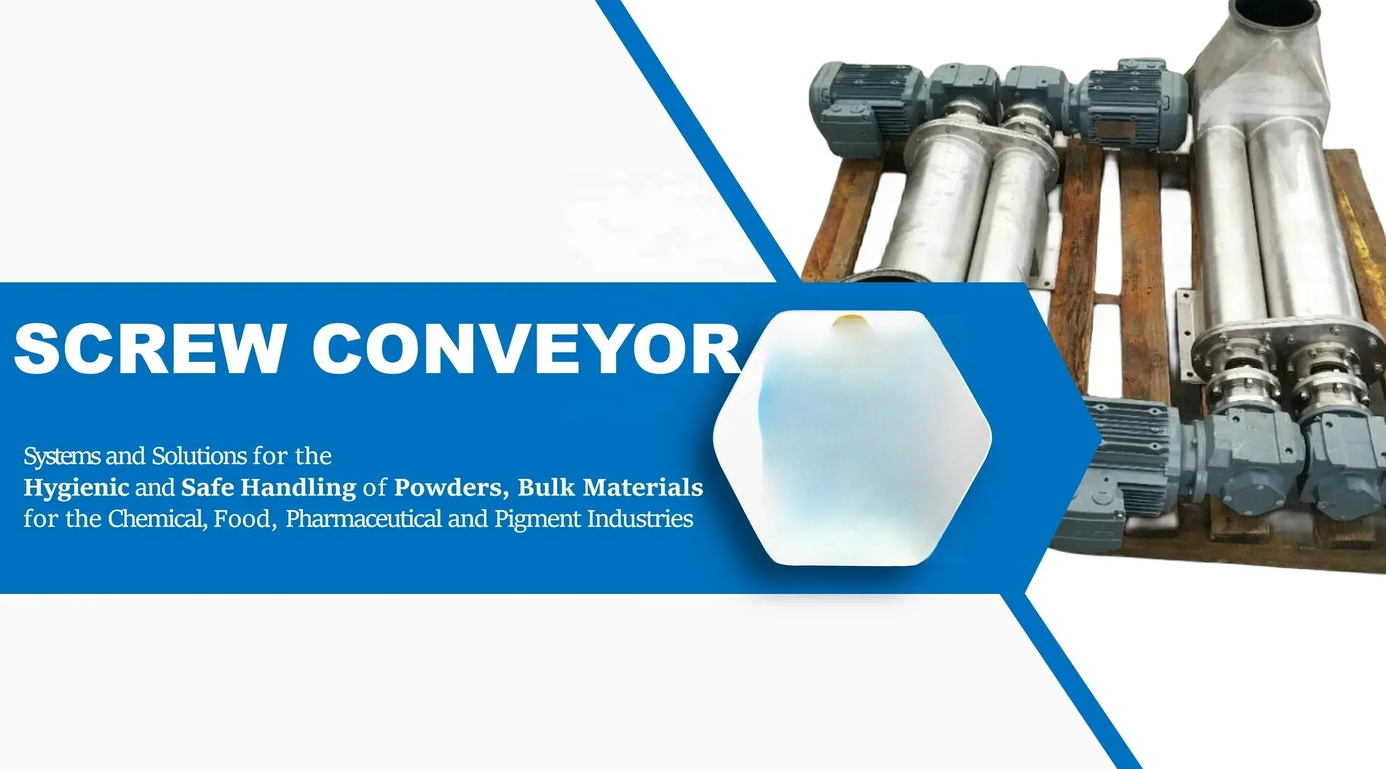 Stainless Steel airlock PLC  Powder product manufacture custom Automatic Feeder Shaftless Screw Conveyor System Shanghai Youwei