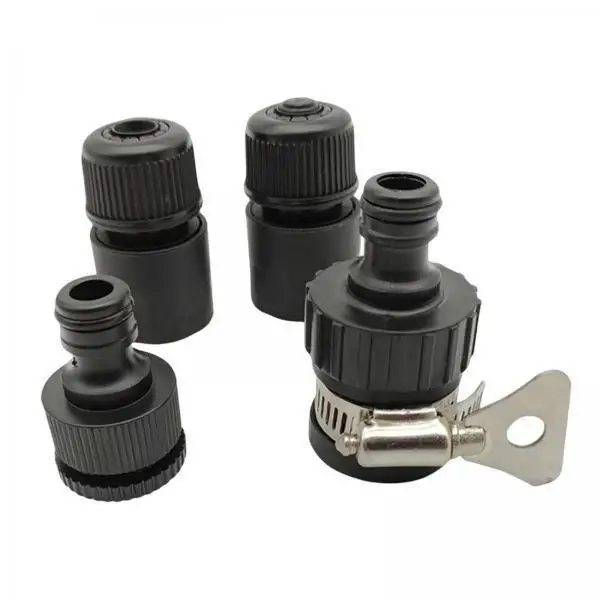 Plastic Hose Quick Connector Set Gardening Water Adapter Fittings for 3 4 and 1 2 Faucet Thread Outdoor Garden and Home Cleaning
