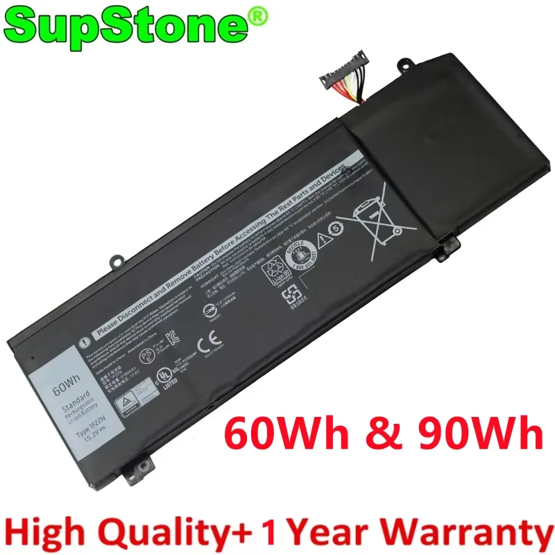 SupStone 1F22N XRGXX 06YV0V 0JJPFK Battery For Dell Alienware M15,M17 ALW15M ALW17M-D2758,G5 15 5590,G7 7590,7790,P37E P79F P82F
