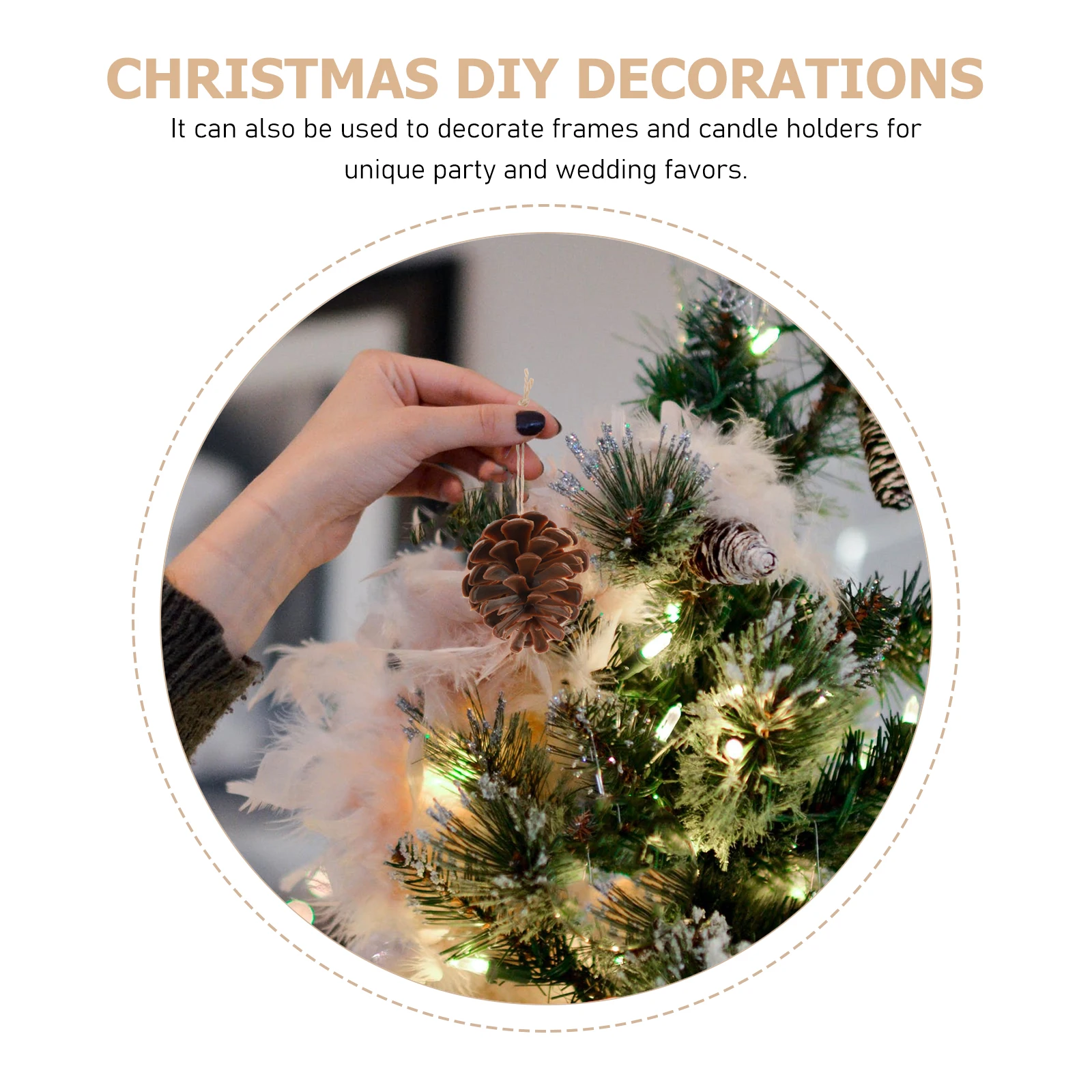 

30Pcs Simulation Pine Cone Christmas Decor Rustic Fall Wedding Party Home Garden Office DIY Craft Supplies Table Centerpiece