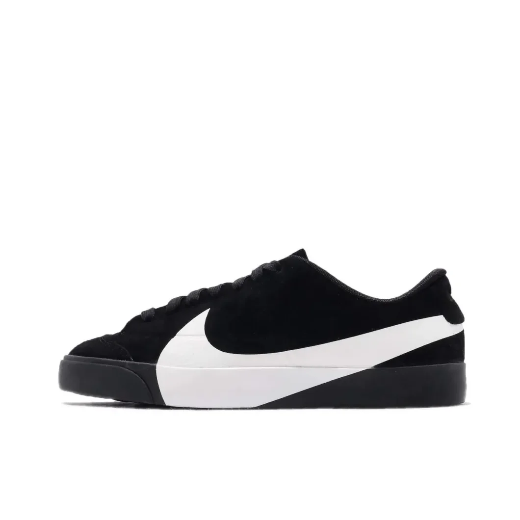 Nike Blazer City lx Simple Comfortable Low Top Board Shoes Slip Resistant Lightweight Casual Women's Shoes Black White Big Hook