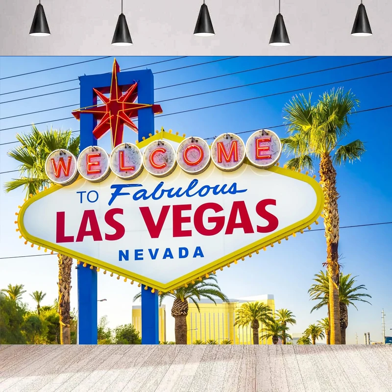 

Las Vegas Photography Backdrop Theme Casino City Night Customs Background For Travel Landscape Interior Decor Festival Banner