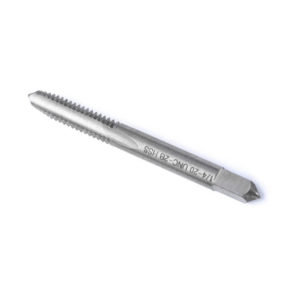 

2pcs/set 1/4-20 UNC-2B Right Hand Taps HSS Straight Flute Thread Drill Screw Tap Screw Thread Tap Threading Tool Screw Tap