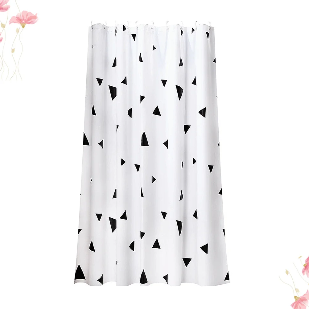 

1Set Simple Elegant Shower Curtain Waterproof Material for Home Bathroom 9 Hooks Easy Installation Assorted Color Size 1