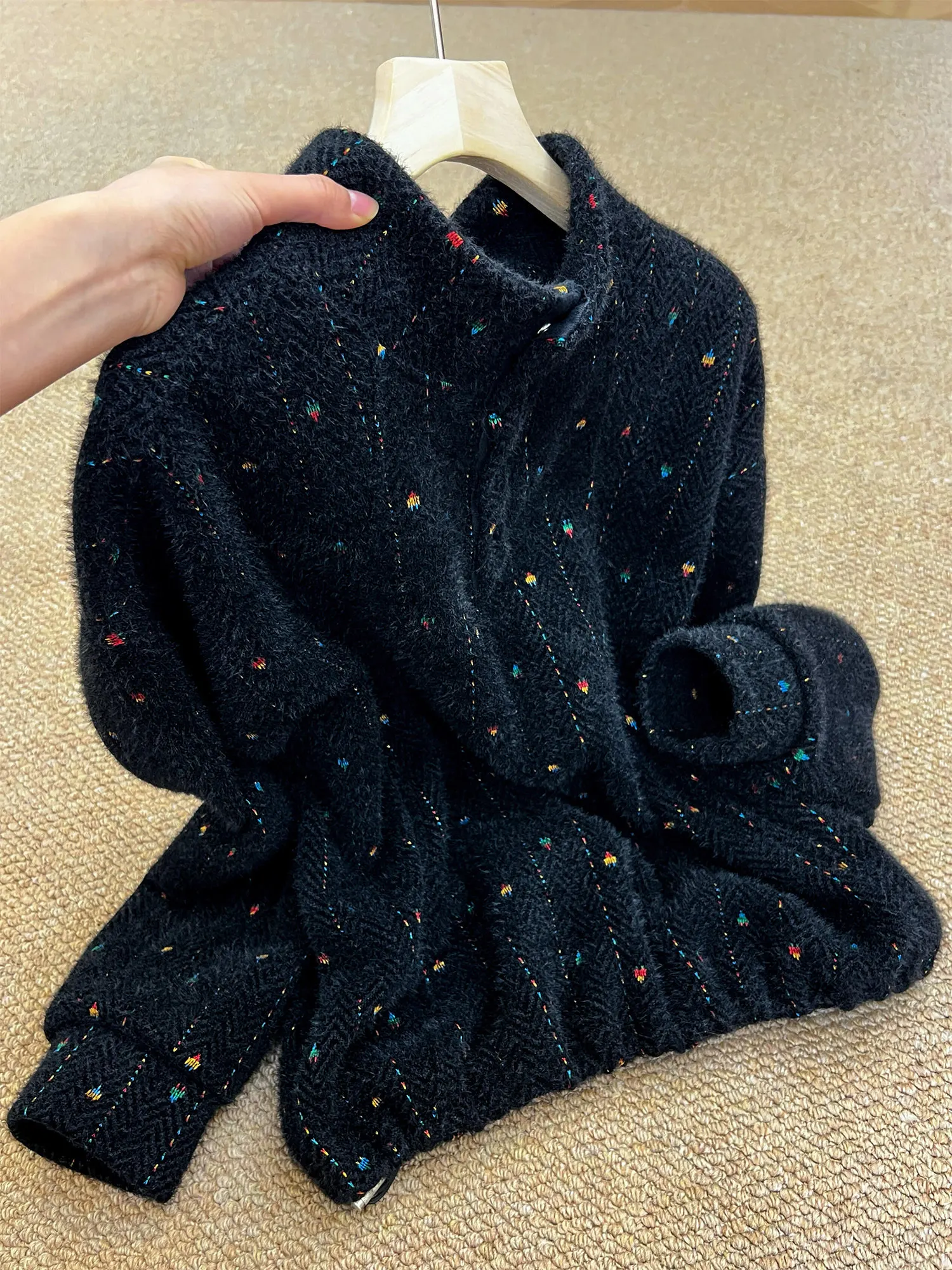 

Warm And Stylish Half High Neck Sweater Women's Top Yarn Knit Hoodie Commute Style Korean Version Winter Autumn Wear