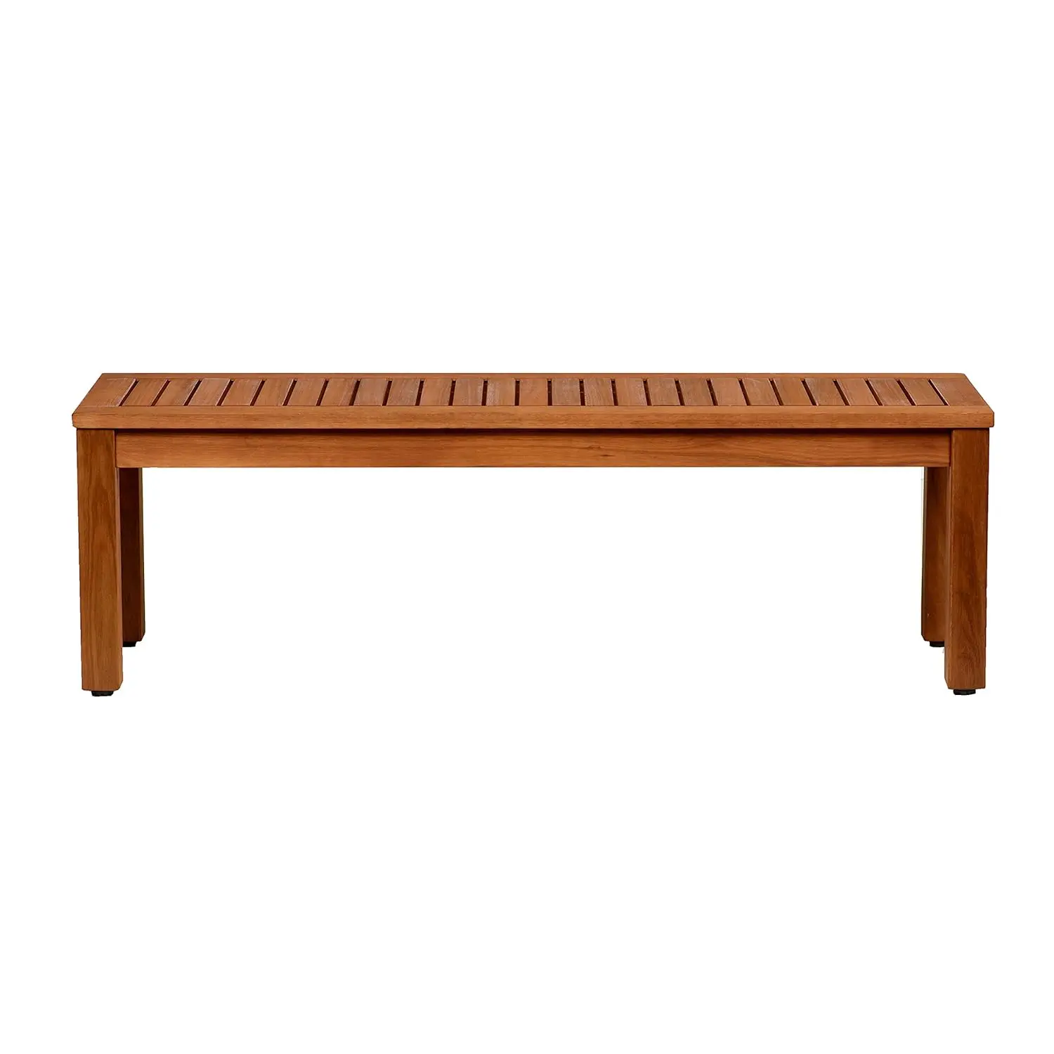 

Aster Backless Patio Eucalyptus Wood | Ideal for Outdoors and Indoors, 53", Brown Bench