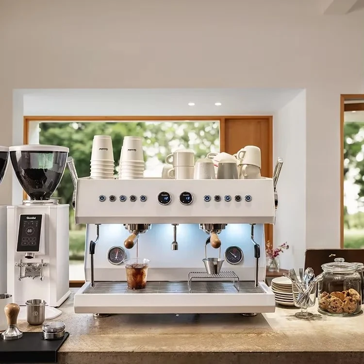 CRM3211A Semi-Automatic Italian 3-in-1 Double Head Commercial Espresso Machine