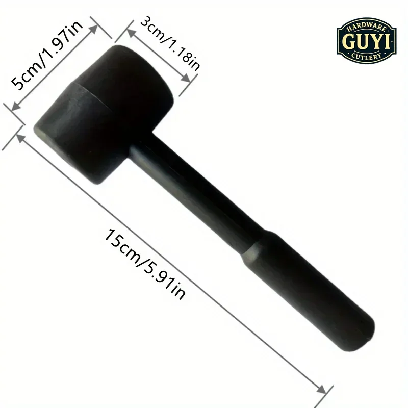 Black rubber mallet - durable and versatile tool for DIY, home repair and industrial use, perfect for gift ideas hammer