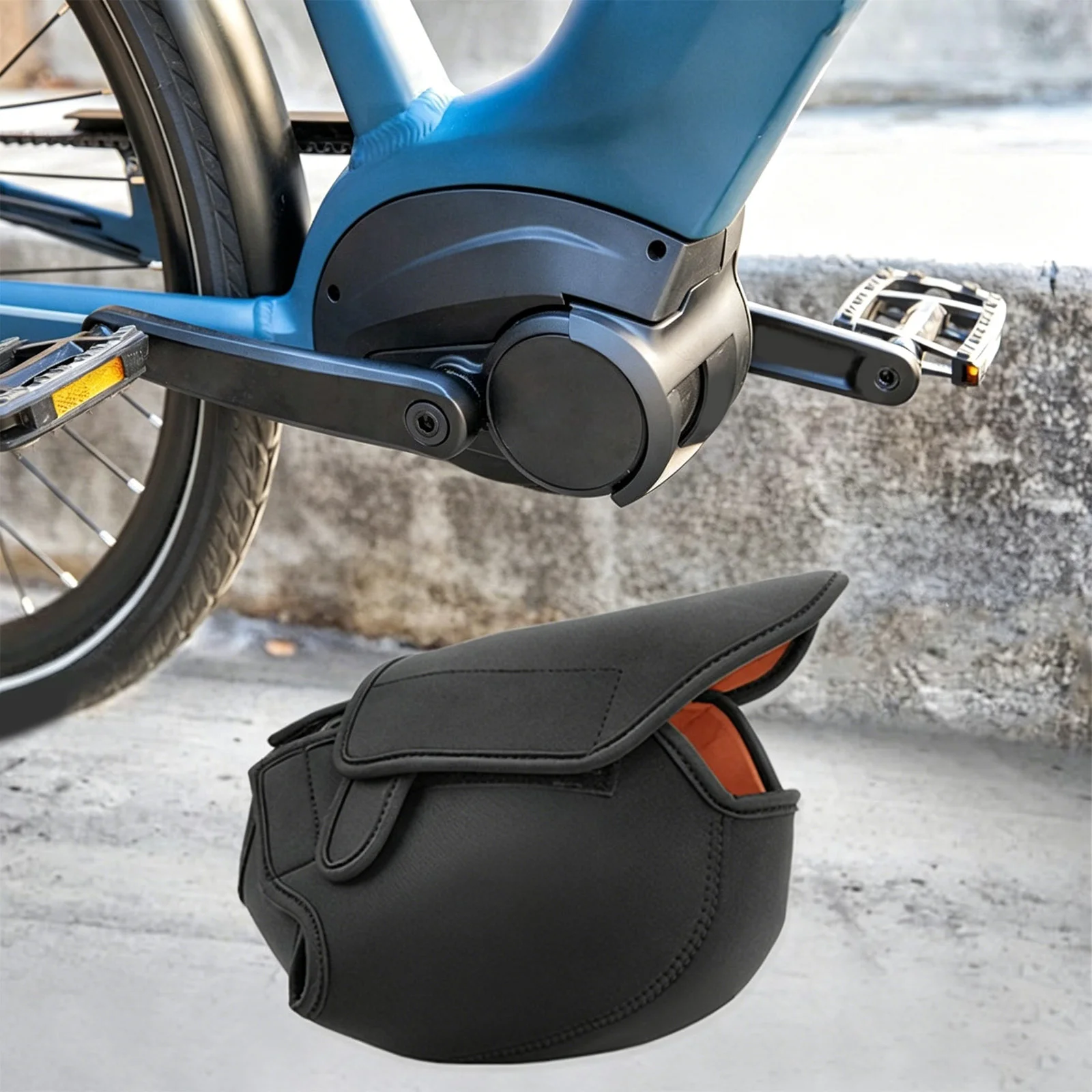 E-Bike Motor Cover Easy Installation Electric Bike Motor Dustproof Cover E-Bike Engine Waterproof Protector for Home Garage