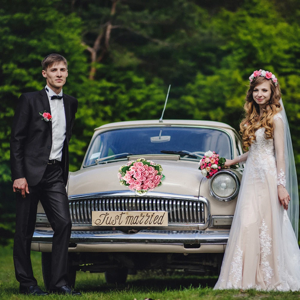 

4pcs Wedding Car Suction Cup Floral Holder For Flower Arrangement Diy Decor Accessory, Floral Foam Base, Flower Centerpiece