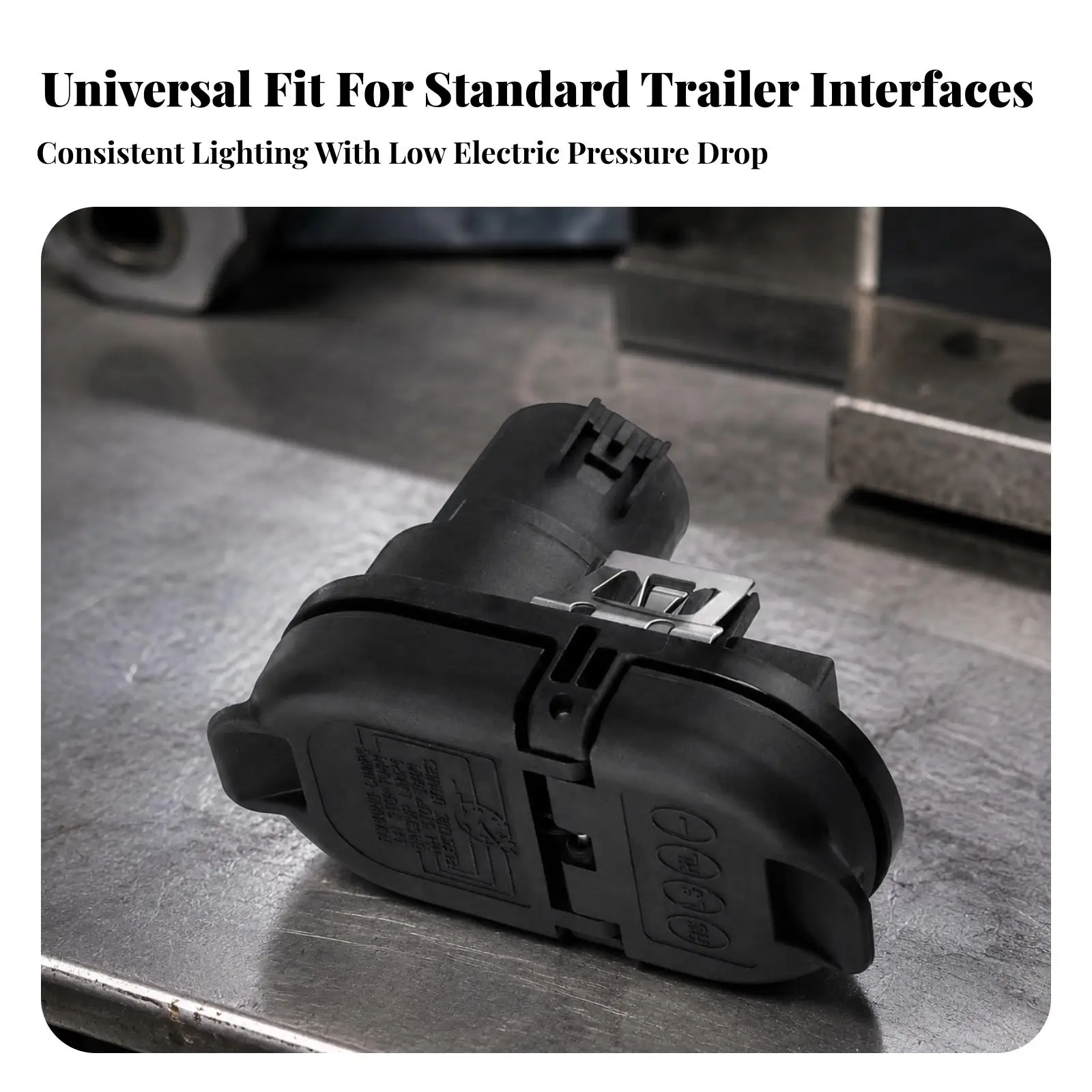 Robust PVC Trailer Connector for CK4T-13B576-KE Electrical Wiring Replacement with Tight Fit Metal Clip