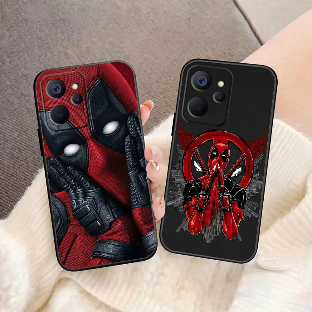مارفل بطل ديدبول غطاء مخصص صور جراب هاتف ل Realme 7 7I 8 8I 9 9I 10 11 12 13 14 15 15T برو زائد غطاء من السيليكون قذيفة
