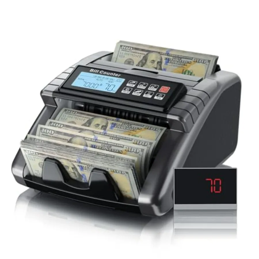 AL1000 Money Counter Machine with Value Counting Support for Dollar and Euro Advanced UV MG MT IR DD Counterfeit Detection Feat