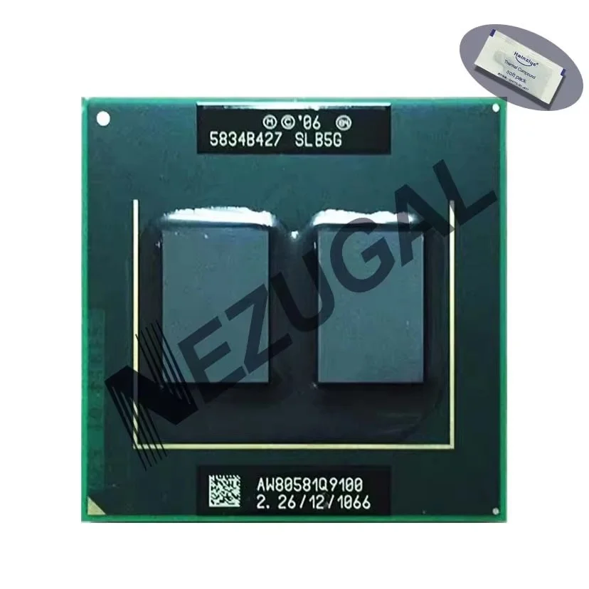 

Q9100 SLB5G 2.26 Ghz Quad Core 12M 45W PGA478 CPU processor