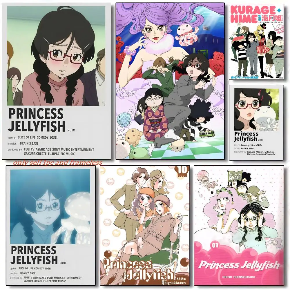 Póster de anime de P-Princess J-jellyfish, pinturas artísticas para pared, adecuadas para clubes, salas de estar y dormitorios