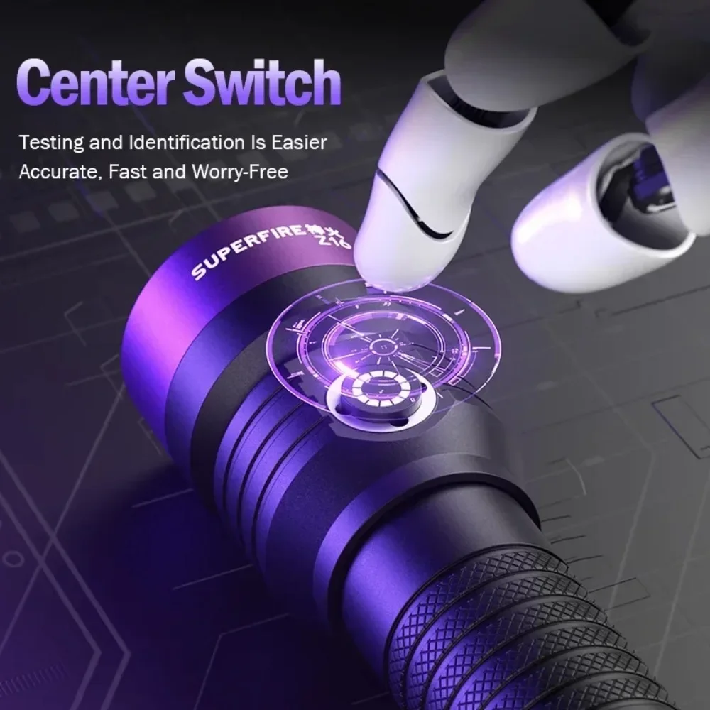 365nm UV Light Type-C Rechargeable Ultraviolet Black Lamp UV Torch Leakage Ore Money Pet Dog Cat Urine Tinea Detecting Lantern view 3