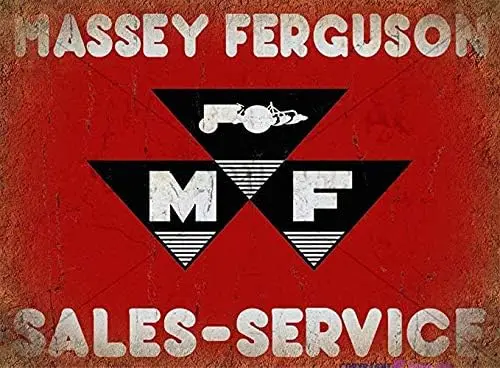 Retro Metal tin Sign Massey Ferguson Sales Service Sign Wall Plaque Decor,Cave,Bar,Club, Home Wall Art Metal Tin Sign 8x12 inche