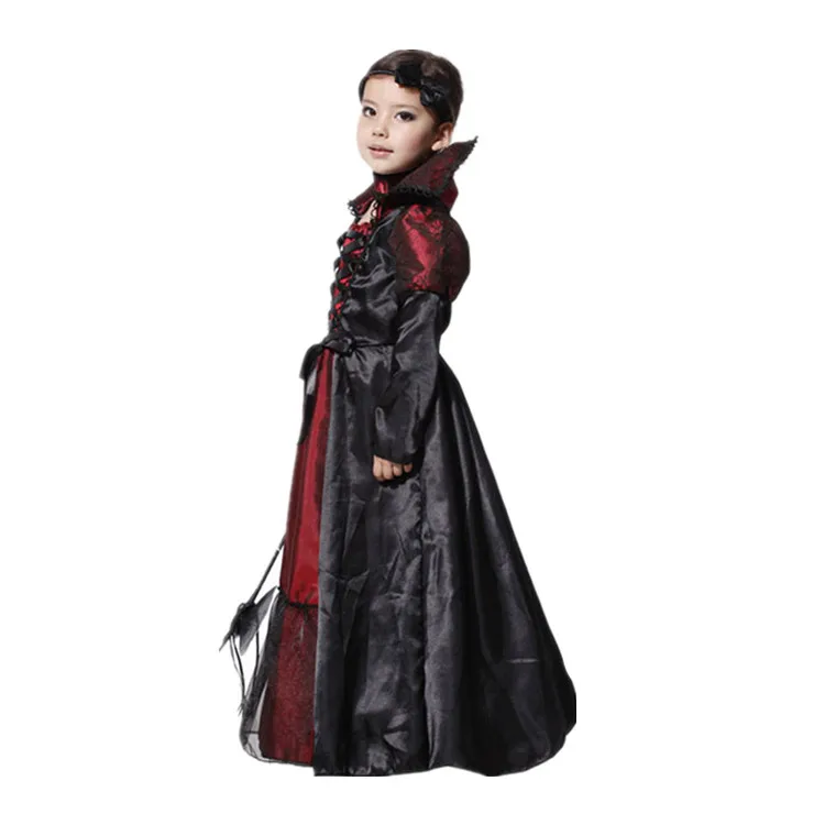 Adult Kids Noble Dracula Vampire Costume Halloween Boys Purim Girls Costumes Parent-Child Party Clothes Fantasia Dress Up