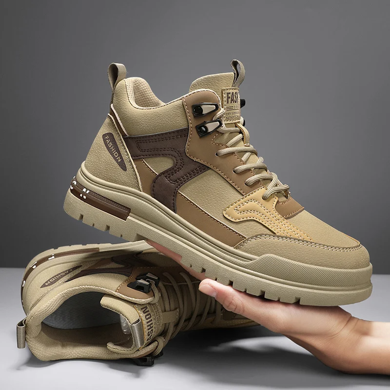 

High-top Men's Shoes for Workwear, Sports, and Trendy Casual Outdoor Activities