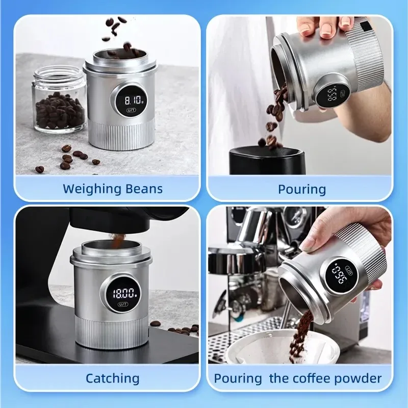 Digital Coffee Scale 500g/0.1g - LCD, Dosing Cup, USB-C Rechargeable, for Espresso/Pour-Over/French Press, Barist Weighing Scale view 4