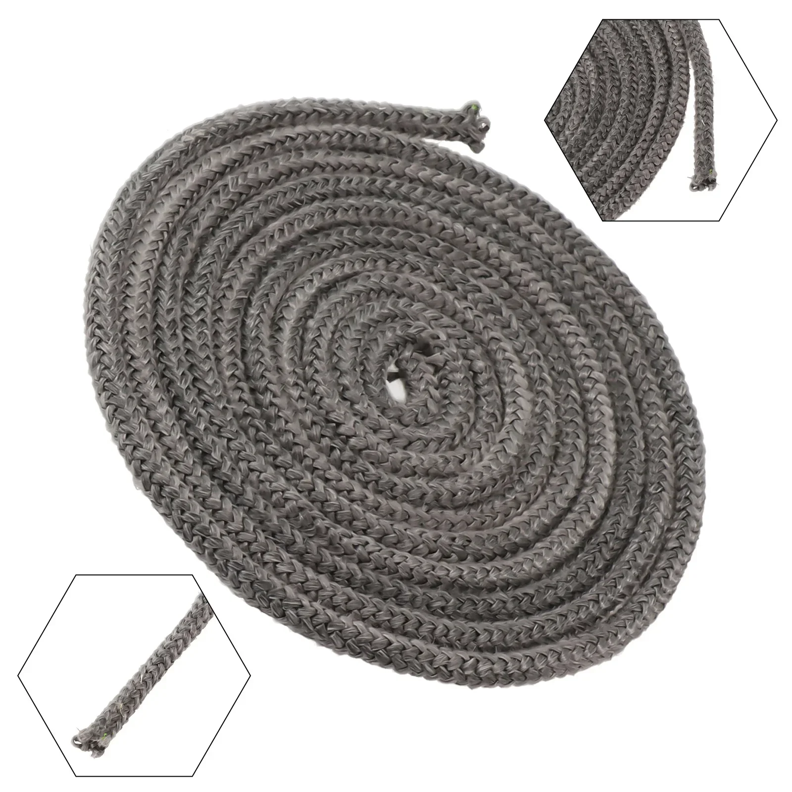 Wood Stove Door Gasket Rope Seal Soft Wood Burning Stove Doors Fiberglass For Boiler Good Sealing Performance Black