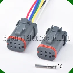 6 Pin female Automotive waterproof connector For Deutsch DT16-6S-KP01 DT series Plug ASM Harness plug