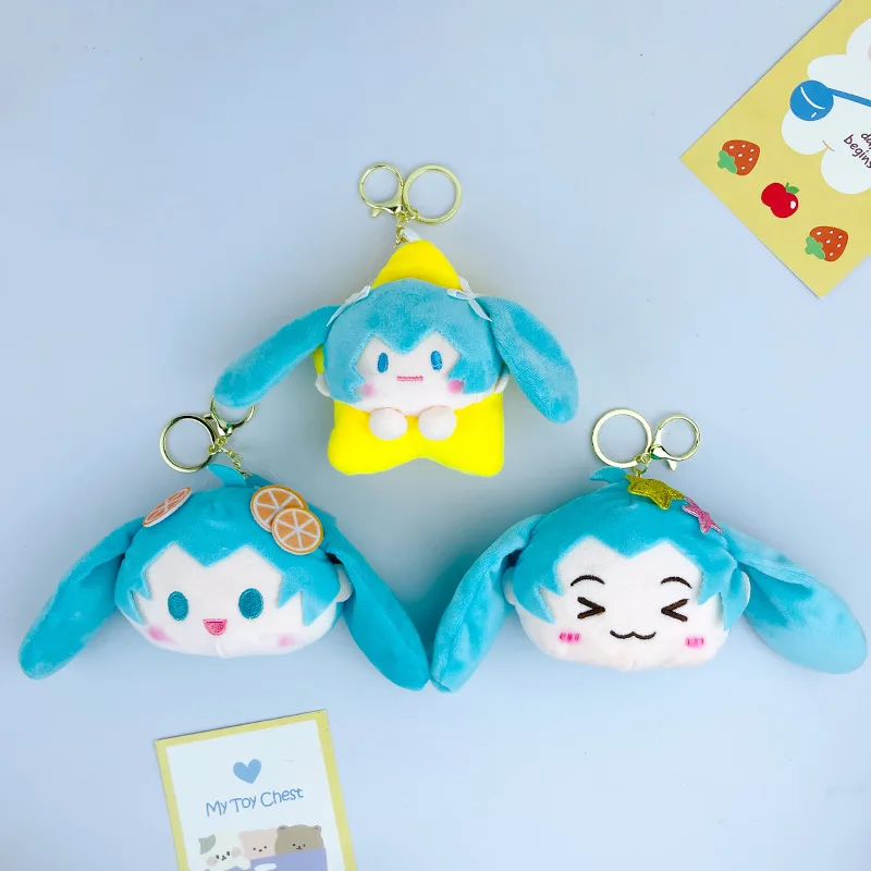 

Cute Plush Hatsune Miku Keychain Cartoon Chubby Doll Adorable Girl Coin Purse Keychain Toy Pendant Soft Stuffed Animal Anime C