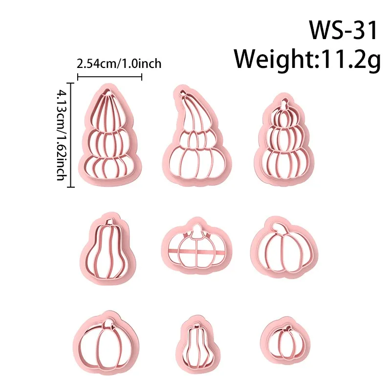سلسلة اليقطين للهالوين قواطع طين بوليمر قوالب قطع الطين أقراط يدوية لصنع المجوهرات أدوات يدوية