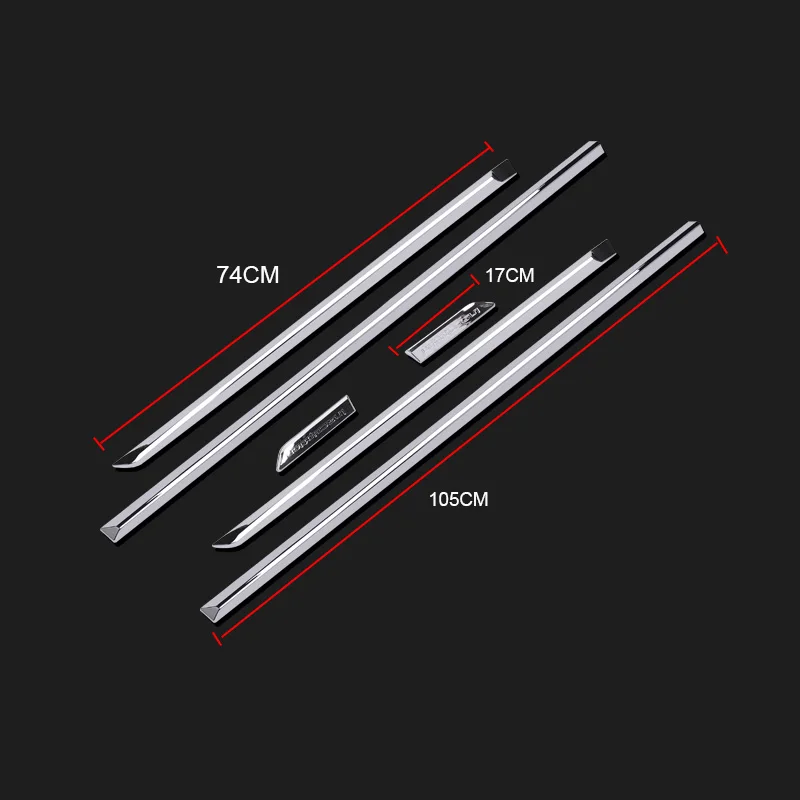 Car Accessories Chrome 4pcs Side Door Body Trim Molding for VOLVO s90 v90 2016 2017 2018 2019 2020 2021 2022 Auto Styling