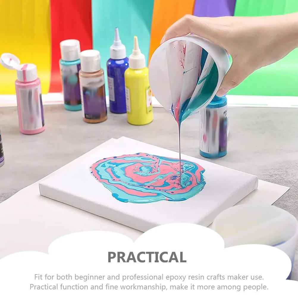 

4Pcs Silicone Pigment Cup Art Painting Color Mixing Cup Durable Epoxy Resin Craft Accessory DIY Glue Mixing Tools