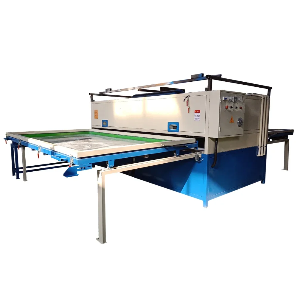 Heavy  PVC MDF Door Full Auto Double Table Vacuum Membrane Press Machine