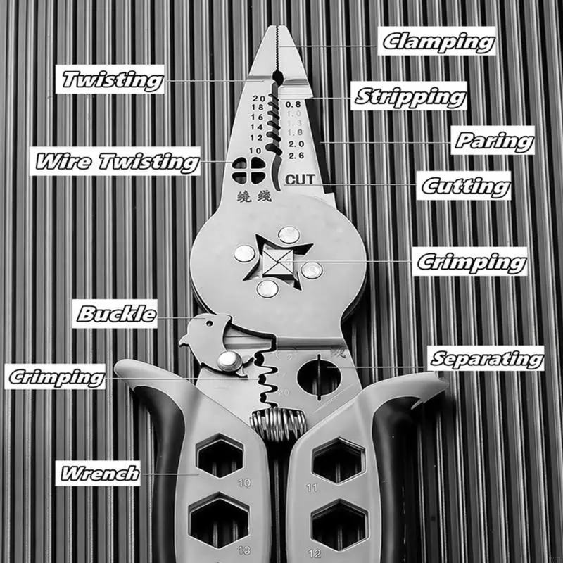 

Multifunction Crimping Pliers Compactly For Electrical Wiring And Cable Maintenance Crimping Stripping Tool HX5E