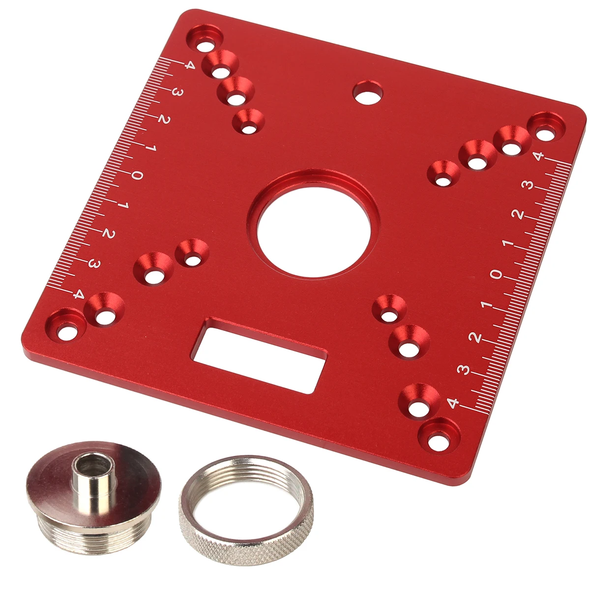 Multifunctional Aluminium Router Table Insert Plate Woodworking Trimmer Electric Wood Milling Flip Plate for DIY Working Benche