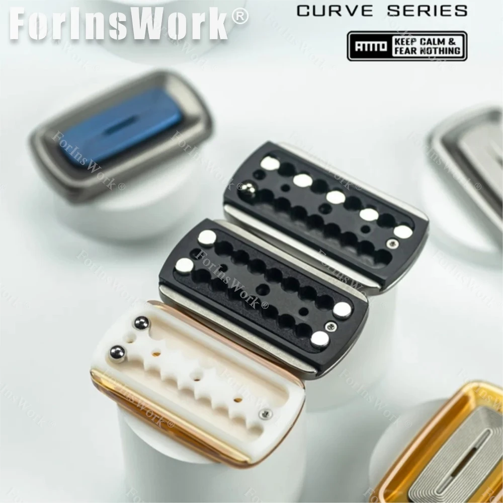 AMMO WORMHOLE Curve Series Magnetischer Absatz Push Slider Stressspielzeug Stressabbau-Spielzeug Erwachsene Cooles Gadget