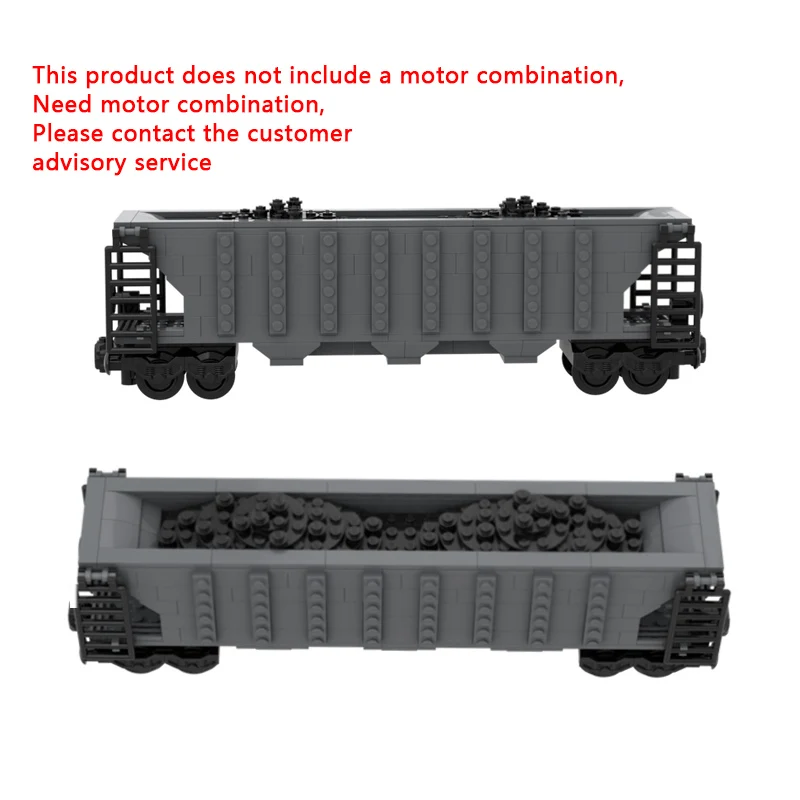 323PCS Railway Hopper Freight Wagon Model MOC Building Bricks City Car Modular Technology Assemble Toys Children Holiday Gifts
