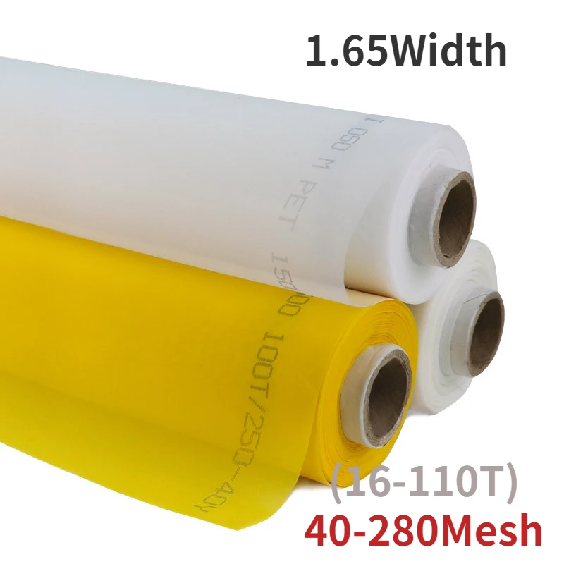 165CM Width 40-280Mesh Polyester White Silk Screen Printing Mesh FabricMesh Filter Net for Clothes Textiles