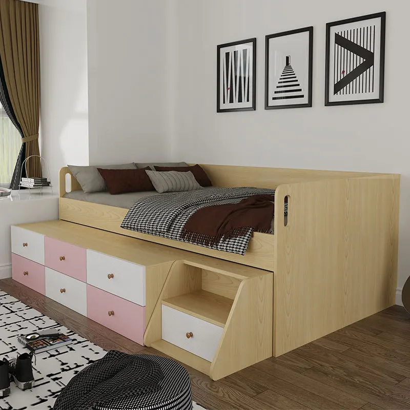 Second bedroom small apartment storage tatami single bed 1.2 meters storage bed space saving