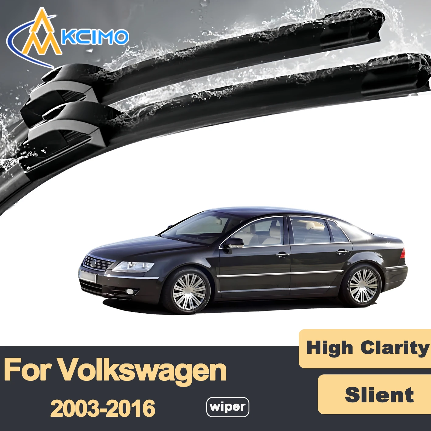 

Premium Rubber Durable Silent Windshield Wiper Blades 2pcs for Volkswagen Phaeton GP0 GP1 2003-2016 Front Wiper Blades Set
