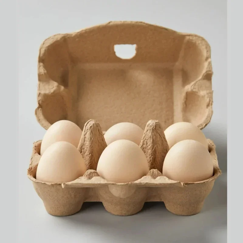 Eco Friendly Paper Pulp Egg Tray Portable Shock Absorbing Drop Resistant Protective Trays Connected Type Egg Packaging Boxes