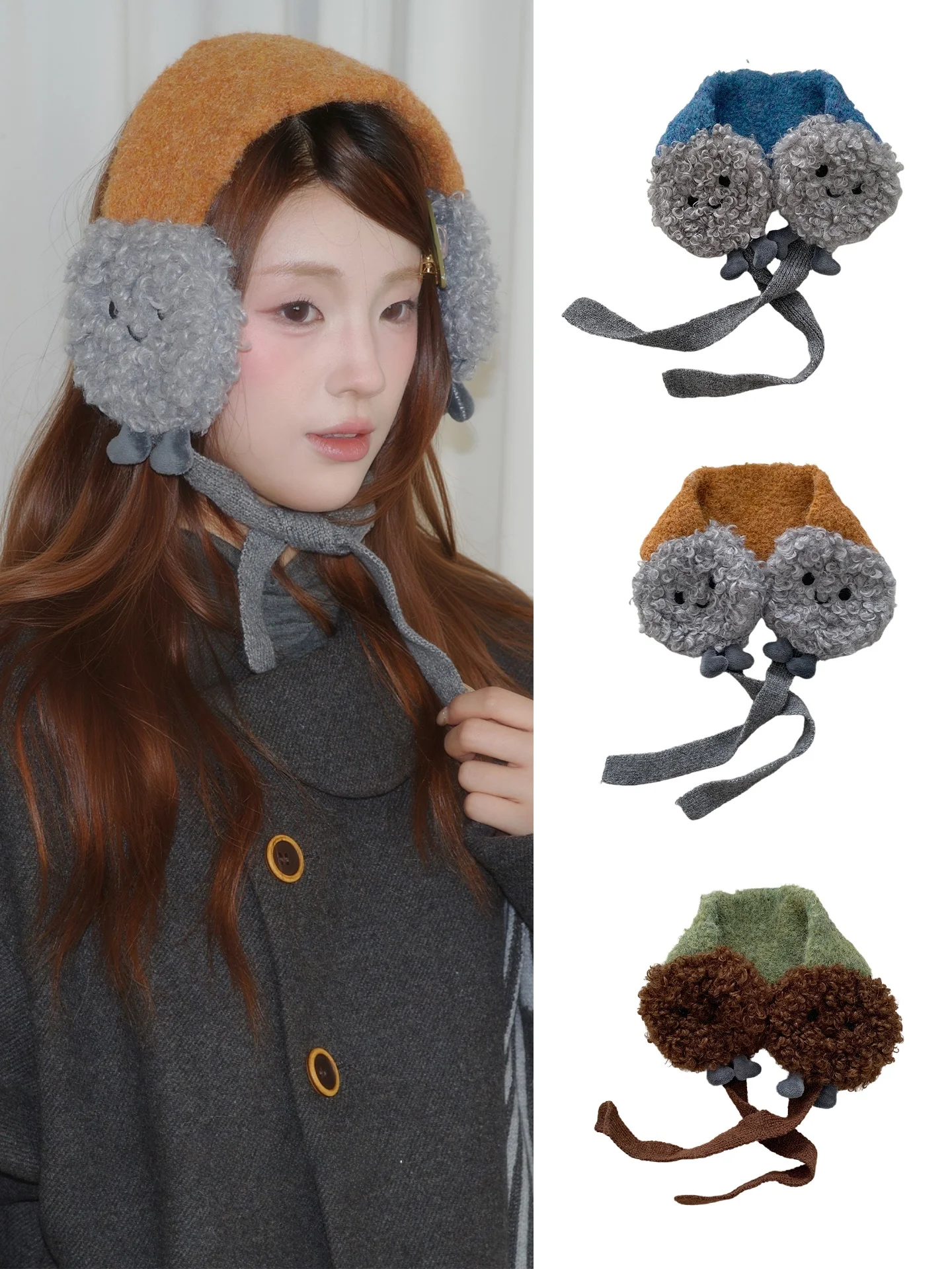cache-oreilles-chauds-et-douillets-pour-femmes-avec-motif-de-visage-souriant-couleurs-contrastees-ideal-pour-le-velo-protege-oreilles-coupe-vent-pour-les-sports-de-plein-air